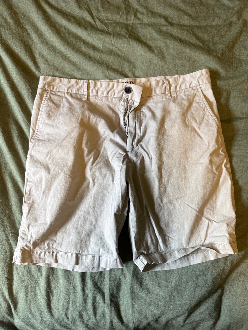Izod Khaki Flat-Front Men's Shorts